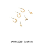 Accessorize London Women's Blue Harvest set of 6 Stud & Cuff Earring