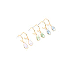 Accessorize London Women's Blue Harvest Set of 3 Crystal Huggie Hoop Earring