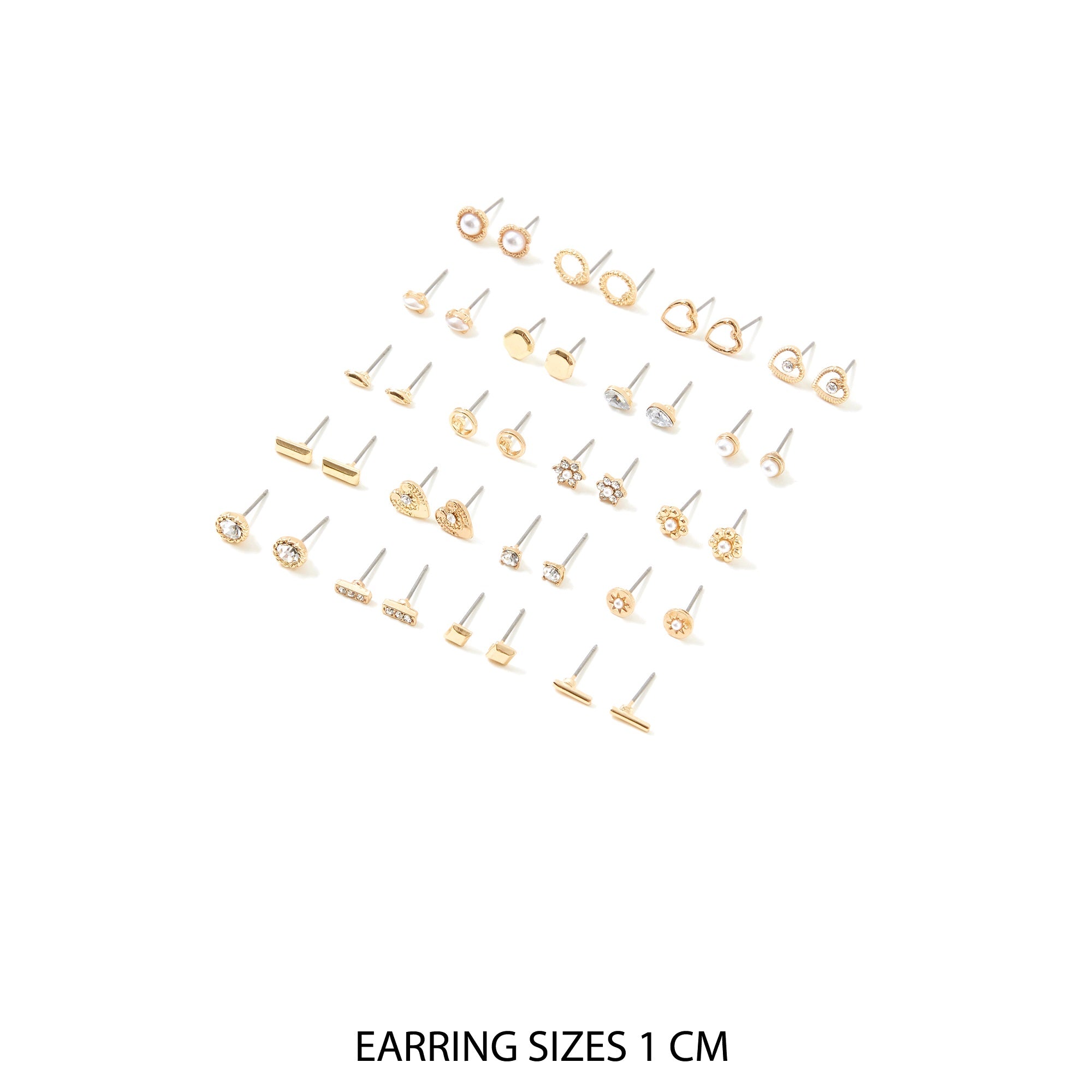 Accessorize London Women's Blue Harvest Set of 20 Pearl Stud Earring