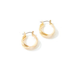 Accessorize London Women's Blue Harvest Twisted Hoop Earrings