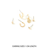 Accessorize London Women's Blue Harvest set of 6 Pearl Cuff Earring