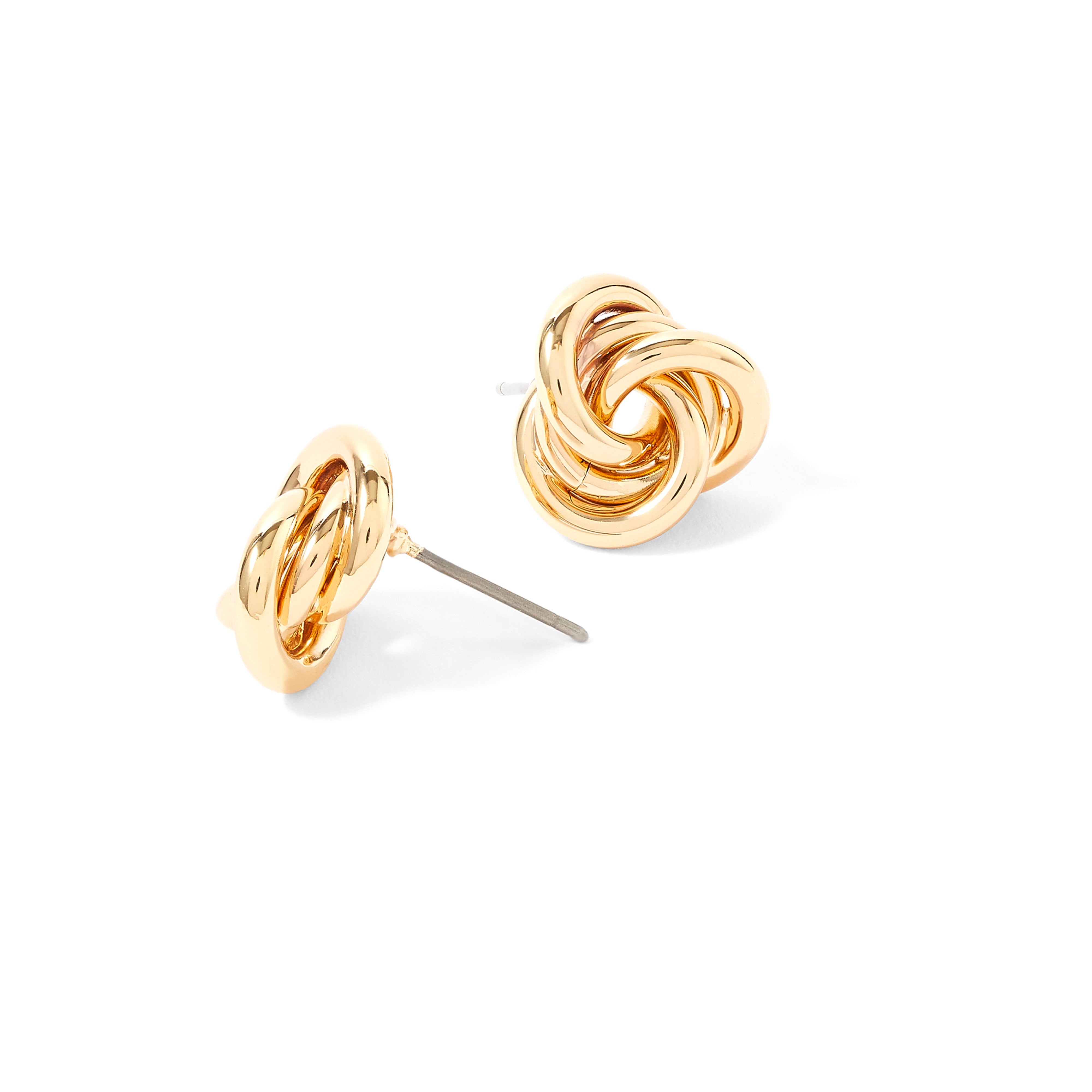 Accessorize London Women's Gold Knot Stud Earring
