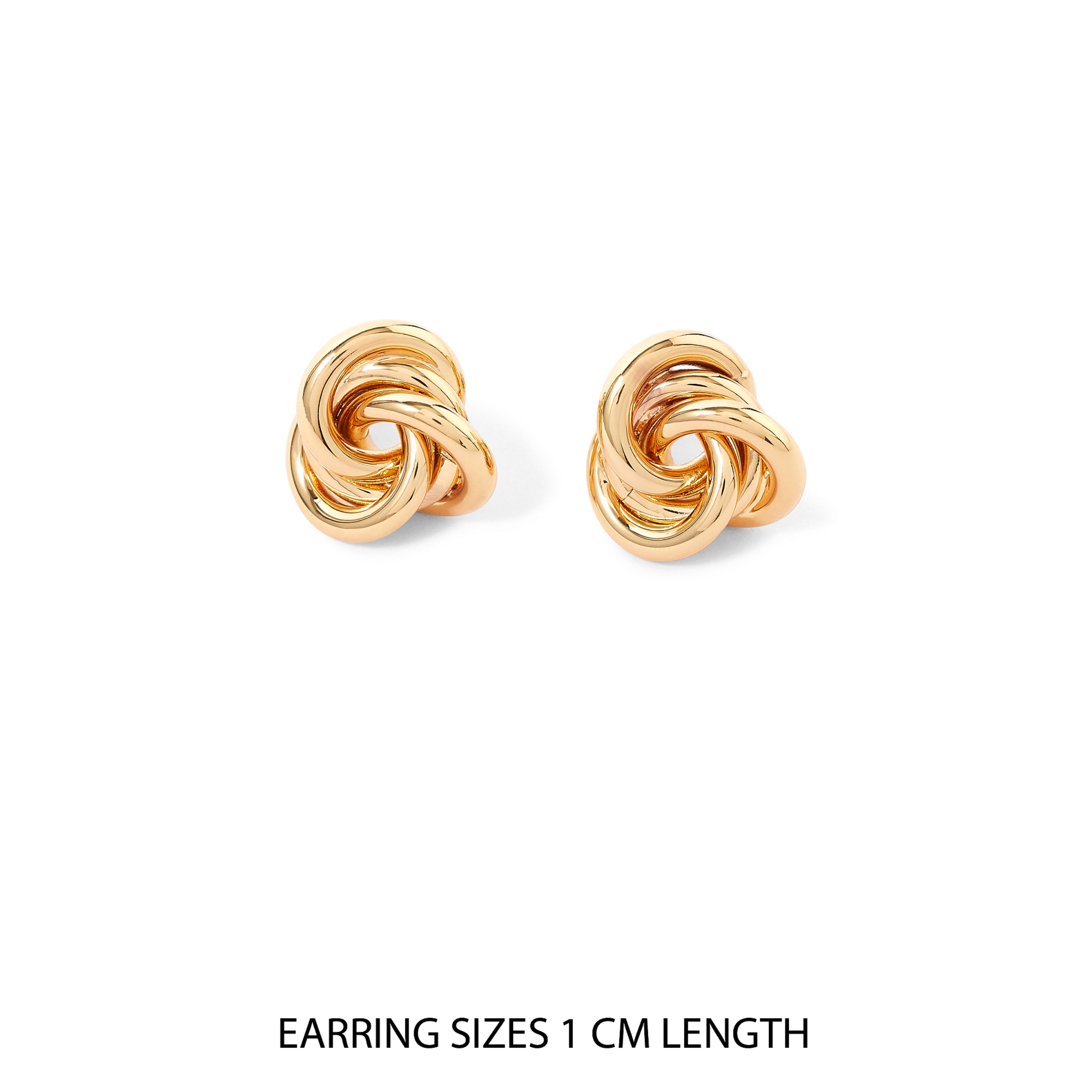 Accessorize London Women's Gold Knot Stud Earring