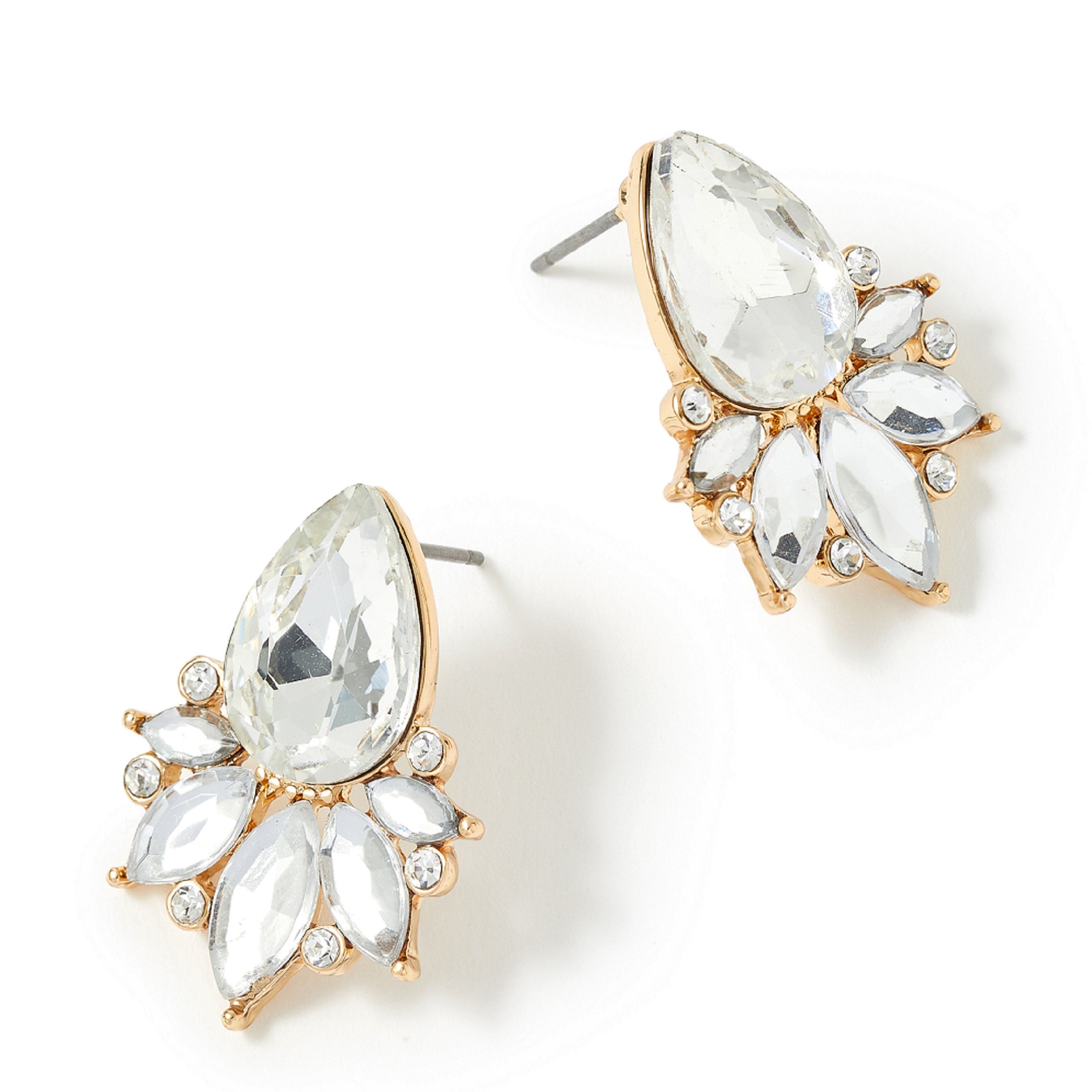 Accessorize London Women's Crystal Blue Harvest Crystal Statement Stud Earring