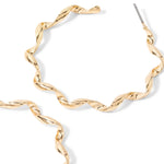 Accessorize London Women's Gold Pastel Pop Statement Twisted Hoop Earring
