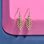 Accessorize London Women's Gold Leaf Short Drop Earring