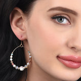 Accessorize London Women's Romantic Ramble Beaded Hoop Earrings