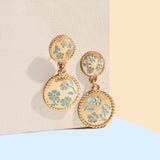 Accessorize London Women'S Gold Flower Imprint Short Drop Earring