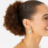 Accessorize London Women'S Gold Flower Imprint Short Drop Earring