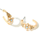 Accessorize London Women's Romantic Ramble Pearl Flower Hoop Earrings