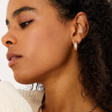 Accessorize London Women'S Romantic Ramble Chevron Pattern Hoop Earrings