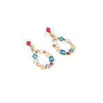 Accessorize London Women's Romantic Ramble Eclectic Stones Short Drop Earring