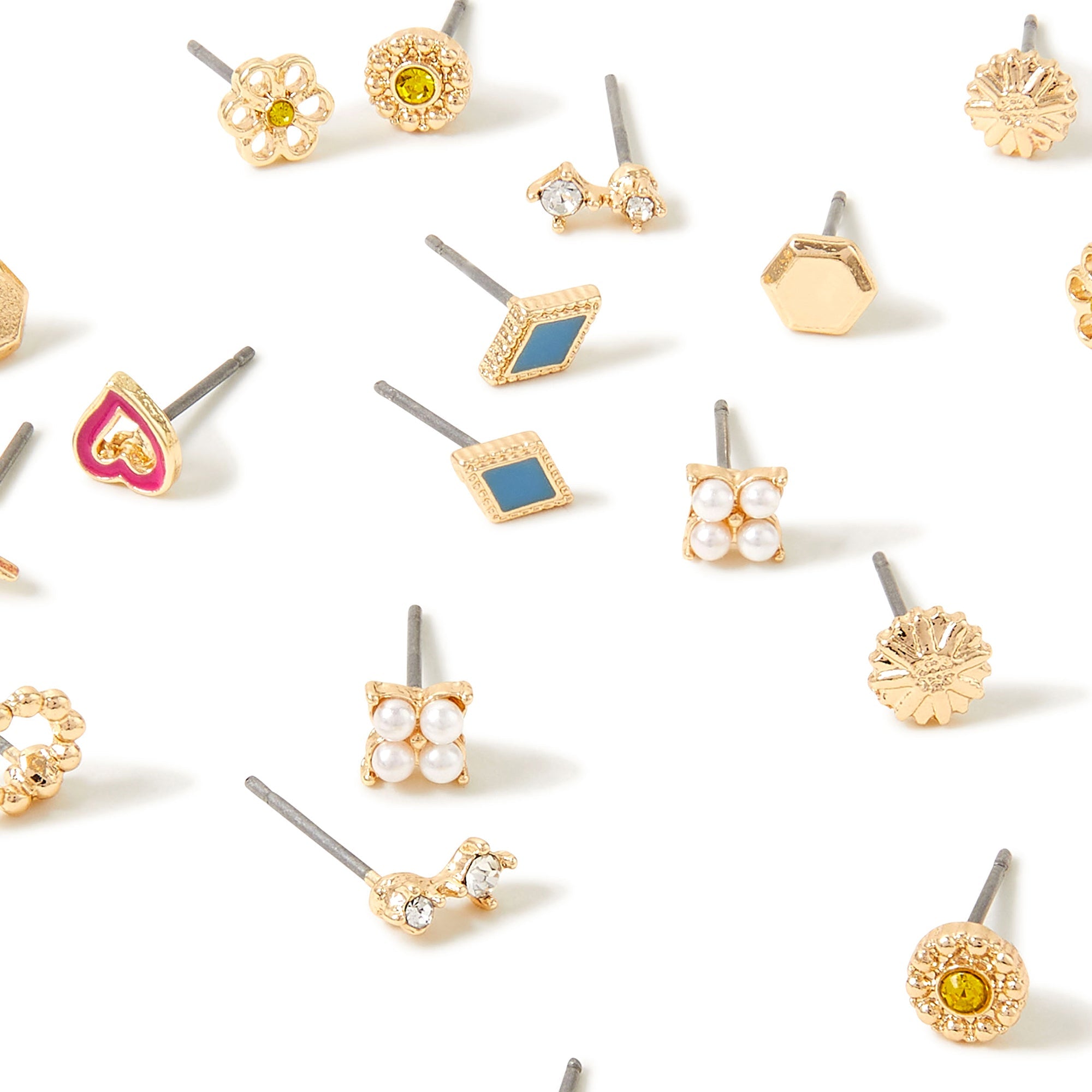 Accessorize London Women'S Set Of 10 Flower Stud Earring Pack
