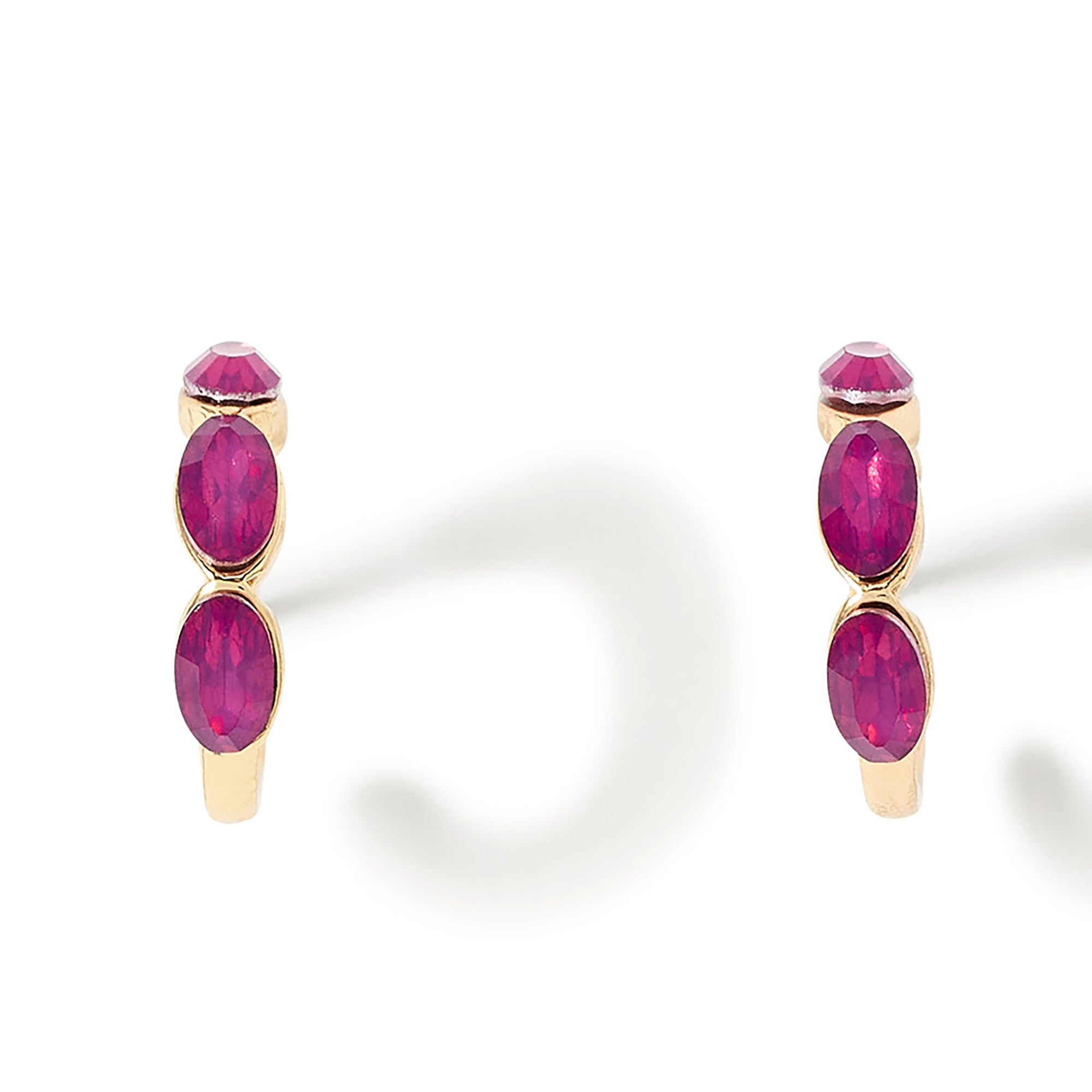 Accessorize London Women'S Pink Bubble Stone Huggie Hoop Earring