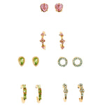 Accessorize London Women's multi Seascape Pack of 6 Huggie & Stud Earring Set