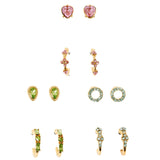 Accessorize London Women's multi Seascape Pack of 6 Huggie & Stud Earring Set