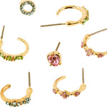 Accessorize London Women's multi Seascape Pack of 6 Huggie & Stud Earring Set