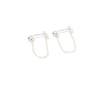 925 Pure Sterling Silver Cz Teardrop Chain Drop Earrings For Women