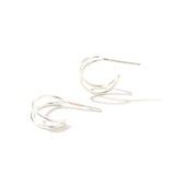 925 Pure Sterling Silver Double Hoops Earring For Women