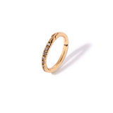 Real Gold Plated Clicker Pave Hoop Earring For Women By Accessorize London