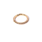 Real Gold Plated Clicker Pave Hoop Earring For Women By Accessorize London