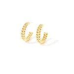 Real Gold Plated Limited Braided Hoops Earring For Women By Accessorize London