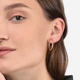 Real Gold Plated Heirloom Large Twist Hoops Earring For Women By Accessorize London
