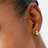 Real Gold Plated Set of 3 Cut Out Star Stud And Hoop Earring For Women By Accessorize London