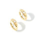 Real Gold Plated Chubby Starry Hoop Earring For Women By Accessorize London