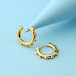 Real Gold Plated Bobble Huggie Hoop Earring For Women By Accessorize London