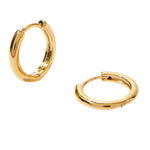 Real Gold Plated Z Plain Huggie Earrings Hoop Earrings For Women By Accessorize London