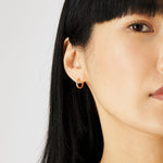 Real Gold Plated Z Plain Huggie Earrings Hoop Earrings For Women By Accessorize London