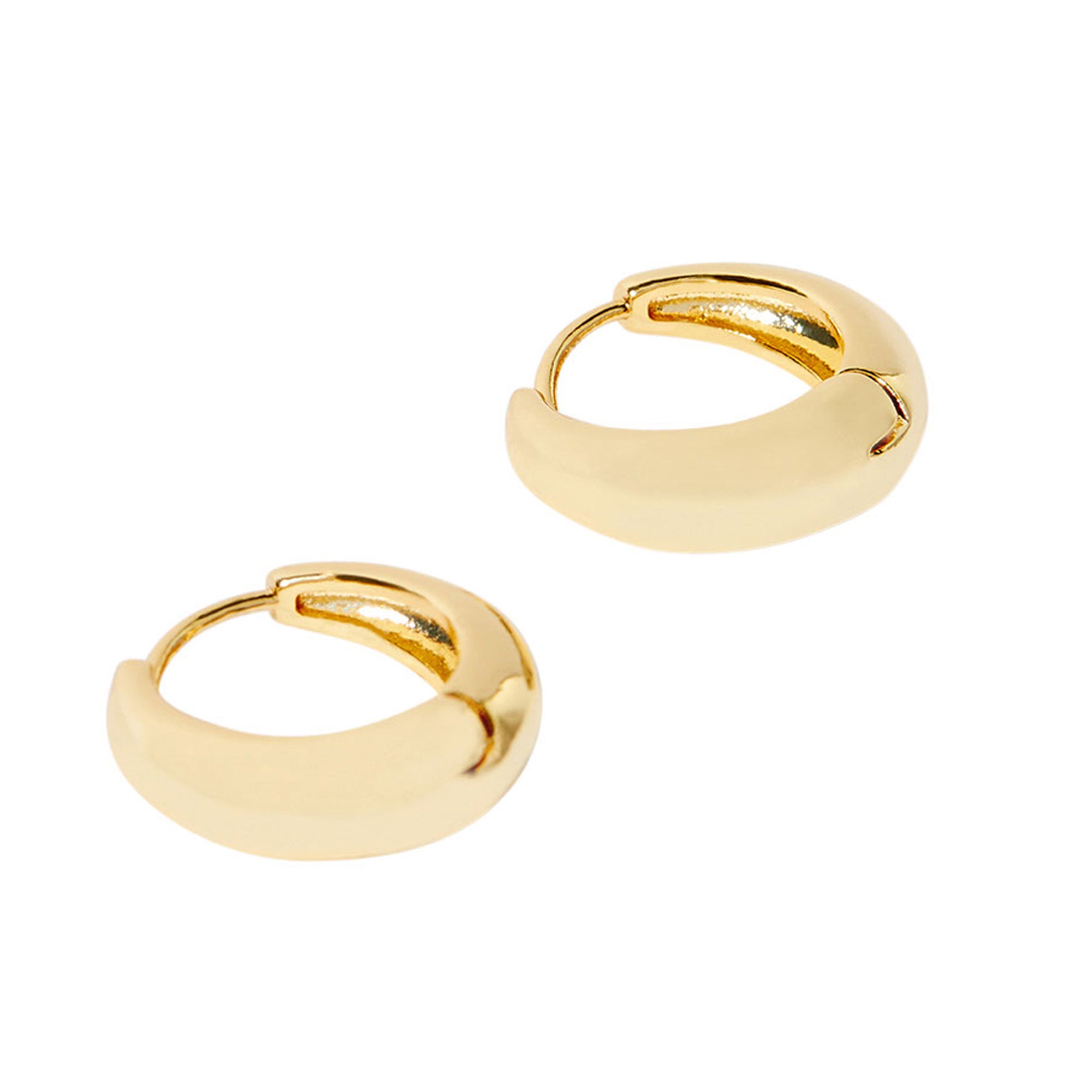 Real Gold Plated Z Basic Chunky Small Hoop For Women By Accessorize London