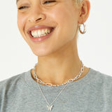 Accessorize London Women's Silver Butterfly Pave Pendant
