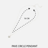 Accessorize London Women's Silver Pave Circle Necklace
