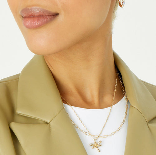 Accessorize London Women's Gold Dragonfly Neclace