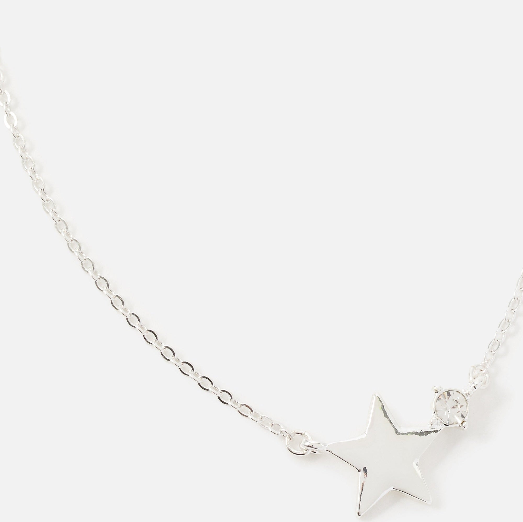 Accessorize London Women's Silver Star charm Neclace