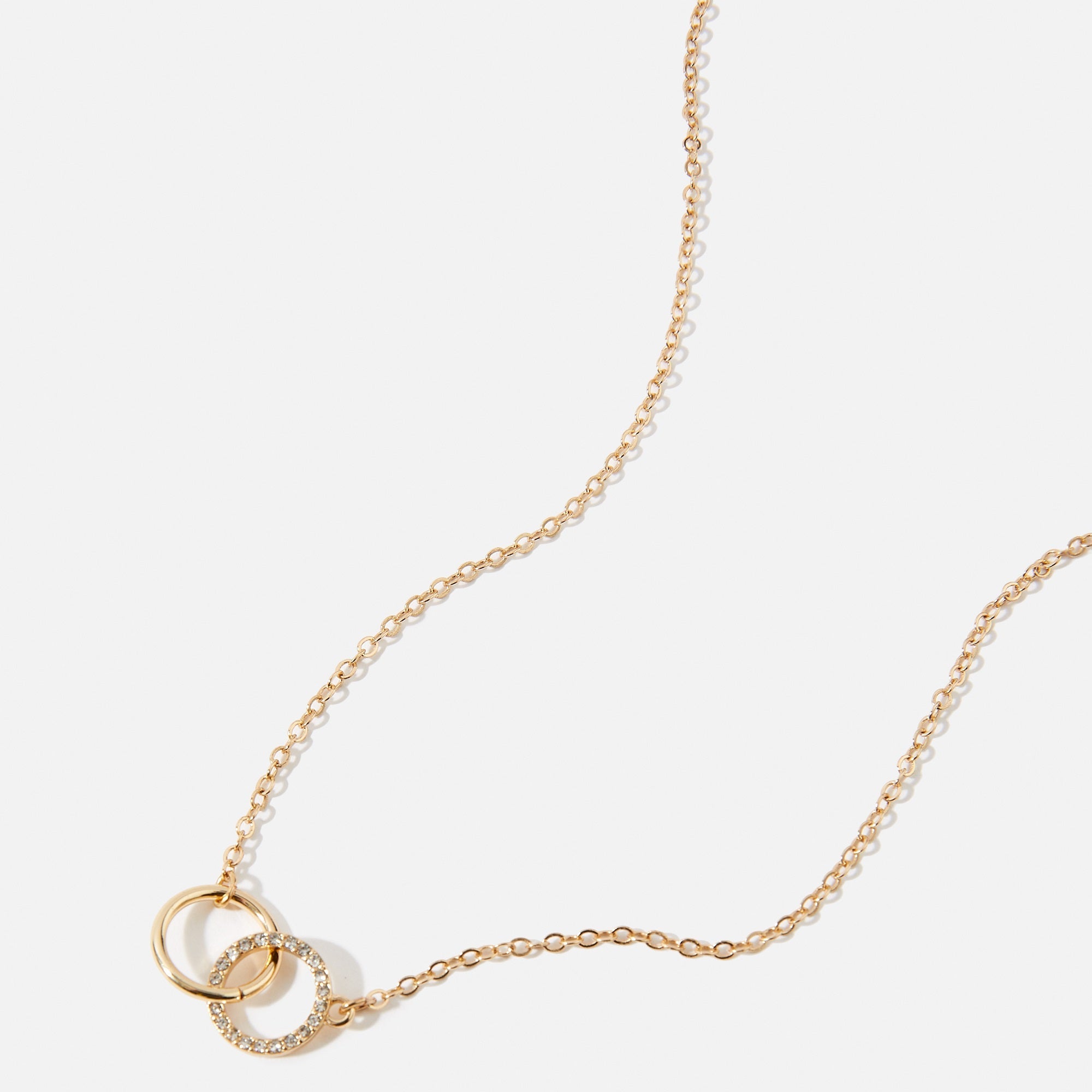 Accessorize London Women's Gold Linked Circles Necklace - Accessorize India