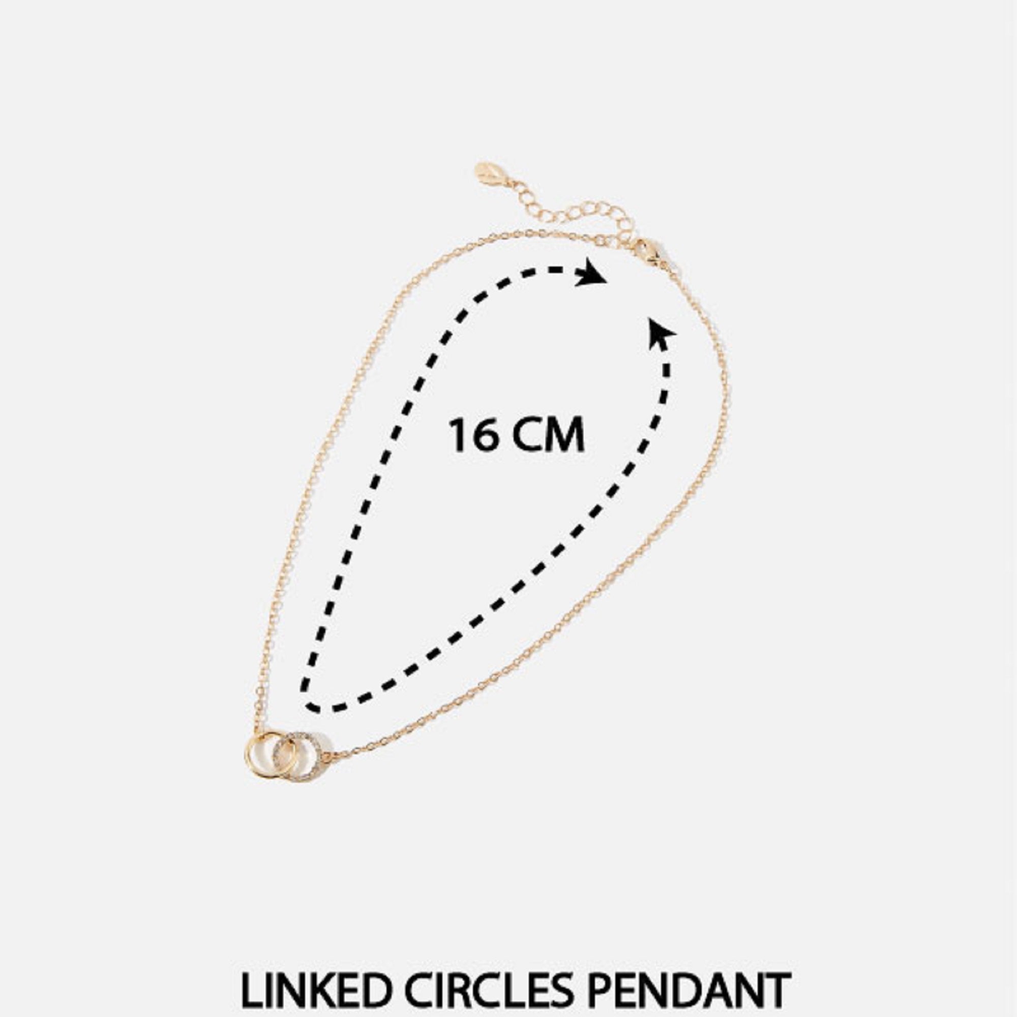 Accessorize London Women's Gold Linked Circles Necklace - Accessorize India