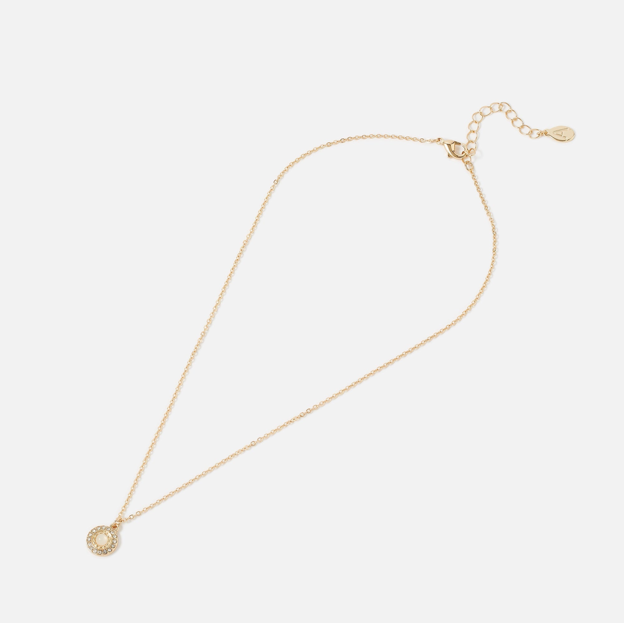 Accessorize London Women's Gold Pave Circle Necklace