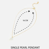 Accessorize London Women's gold Single Pearl Pendant