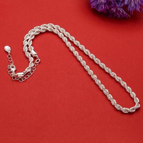 Accessorize London Women's Silver Twisted Rope Necklace