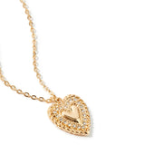 Accessorize London Women'S Gold Heart Pave Pendant Necklace