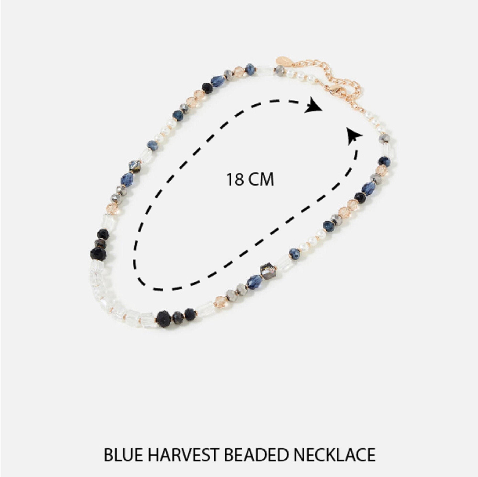 Blue Harvest Beaded Necklace