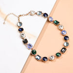 Accessorize London Women's Blue Harvest Mixed Shapes Crystal Collar Necklace