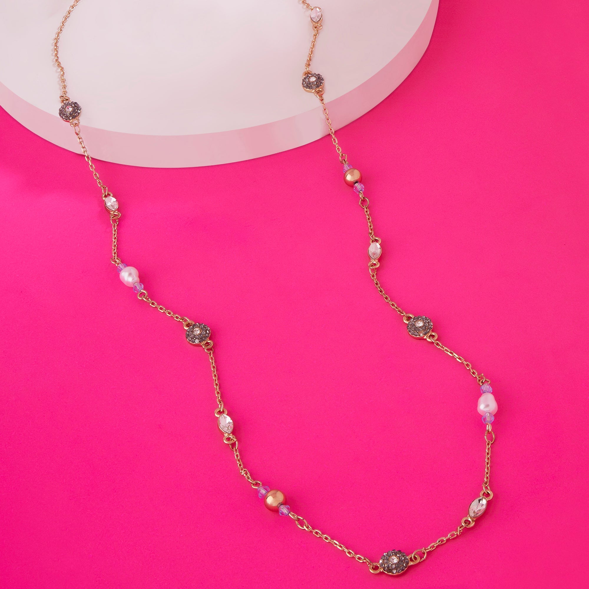 Accessorize London Women's Multi Eclectic Stones Rope Necklace