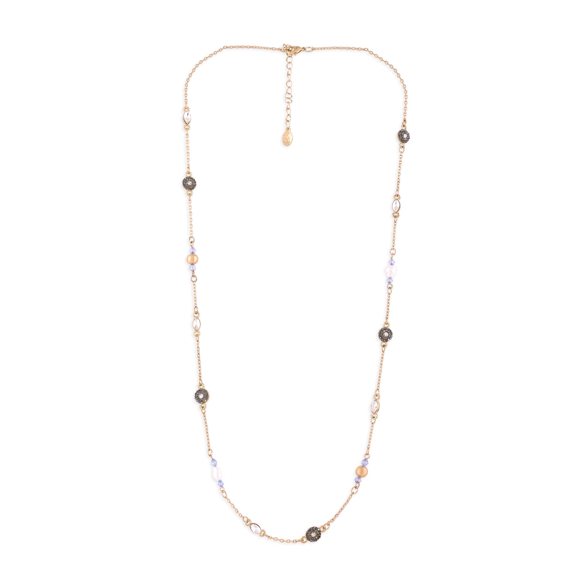 Accessorize London Women's Multi Eclectic Stones Rope Necklace
