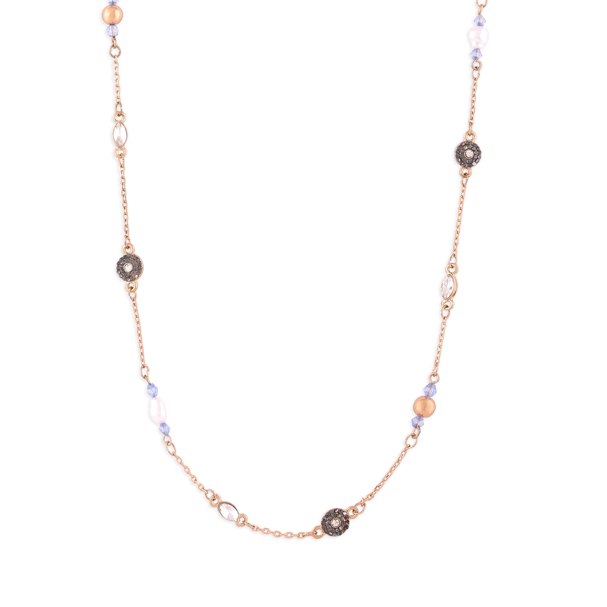 Accessorize London Women's Multi Eclectic Stones Rope Necklace