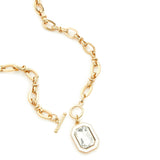 Accessorize London Women's Pastel Pop Enamel & Crystal Chain Pendant Necklace