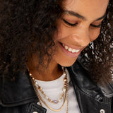 Accessorize London Women's Pastel Pop Crystal & Pearl Small Collar Necklace